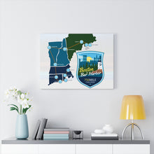 Load image into Gallery viewer, Boston to Bar Harbor Map - Canvas Gallery Wrap