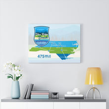 Load image into Gallery viewer, Blue Ridge to The Beach Map - Canvas Gallery Wrap