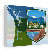Load image into Gallery viewer, Bend to Whistler Map - Canvas Gallery Wrap