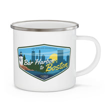 Load image into Gallery viewer, Bar Harbor to Boston - Enamel Campfire Mug