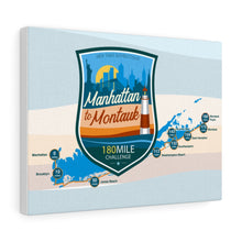 Load image into Gallery viewer, Manhattan to Montauk Map - Canvas Gallery Wrap