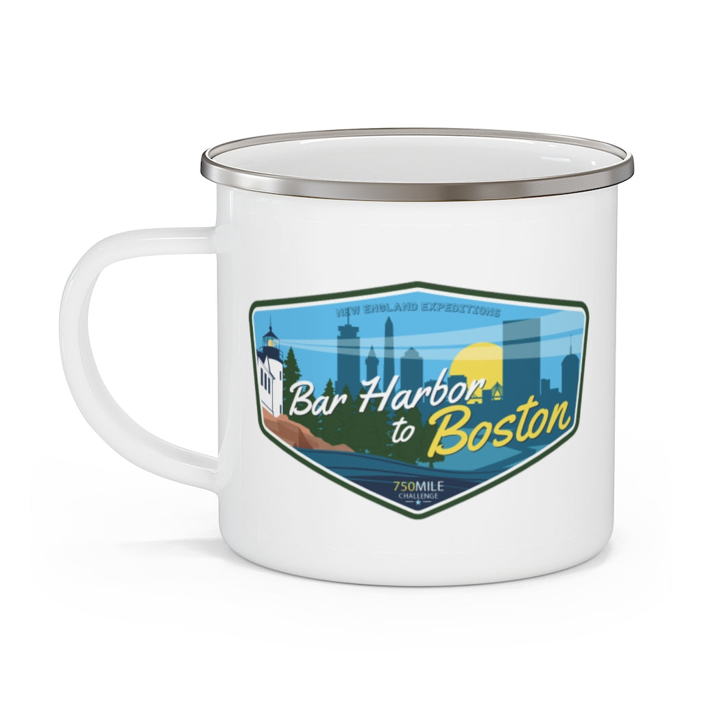 Bar Harbor to Boston - Enamel Campfire Mug