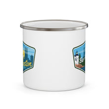 Load image into Gallery viewer, Bar Harbor to Boston - Enamel Campfire Mug
