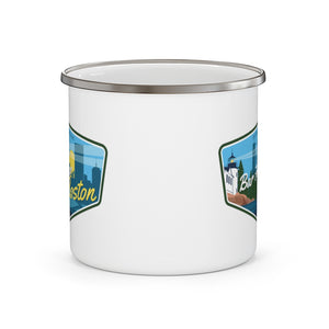 Bar Harbor to Boston - Enamel Campfire Mug