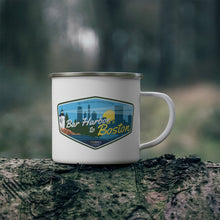 Load image into Gallery viewer, Bar Harbor to Boston - Enamel Campfire Mug
