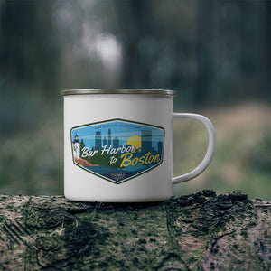 Bar Harbor to Boston - Enamel Campfire Mug