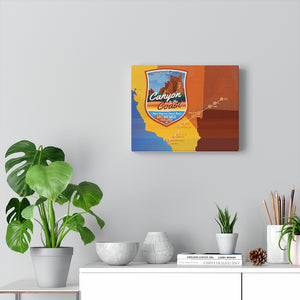 Canyon to The Coast Map - Canvas Gallery Wrap