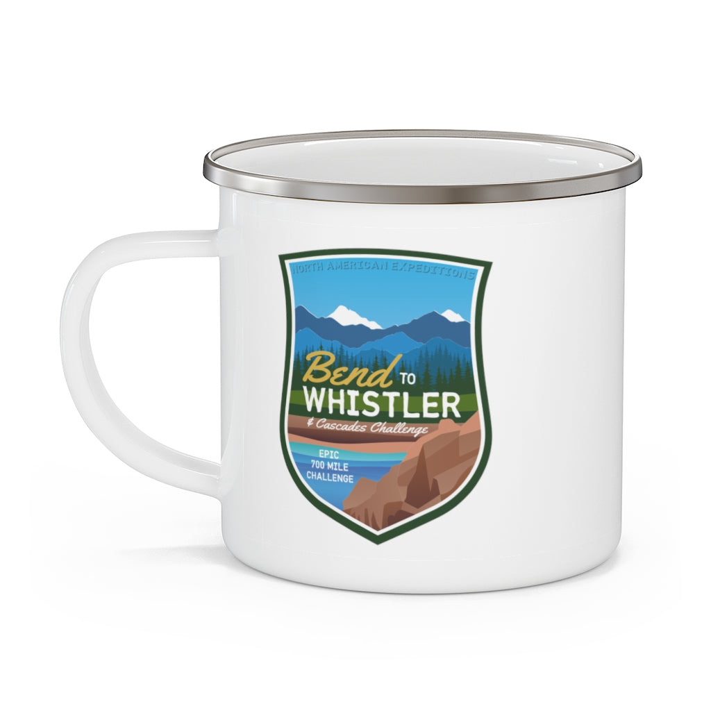 Bend to Whistler - Enamel Campfire Mug
