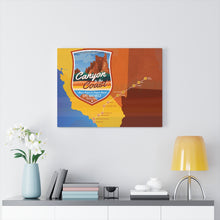 Load image into Gallery viewer, Canyon to The Coast Map - Canvas Gallery Wrap
