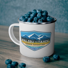 Load image into Gallery viewer, Malibu to Tahoe - Enamel Campfire Mug
