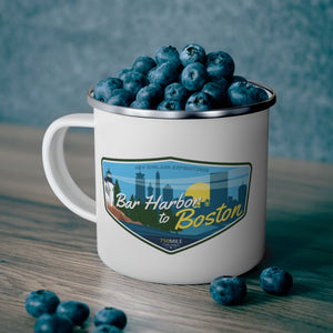 Bar Harbor to Boston - Enamel Campfire Mug