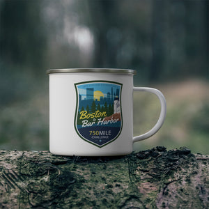 Boston to Bar Harbor - Enamel Campfire Mug