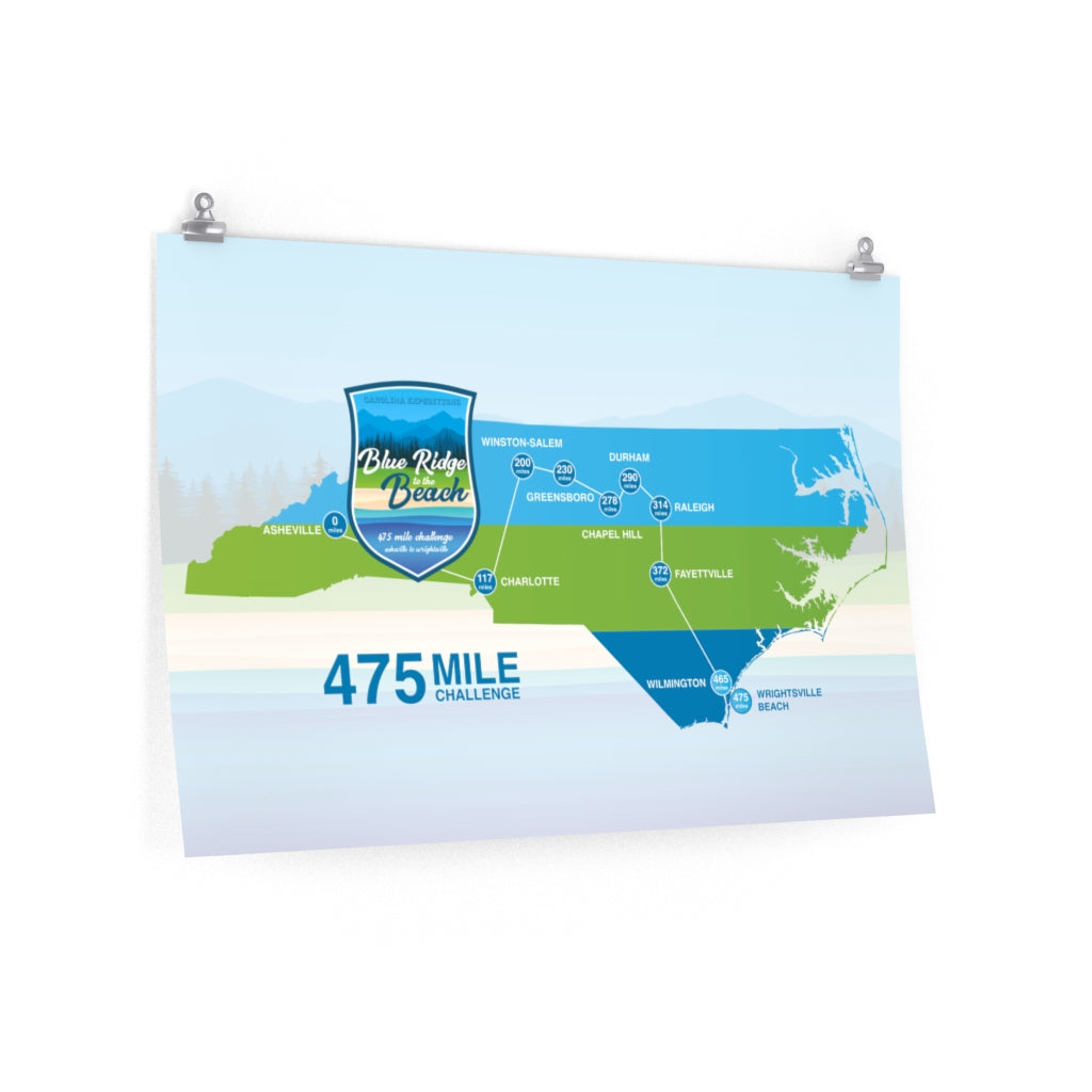 Blue Ridge to The Beach - 36 x 24 Poster